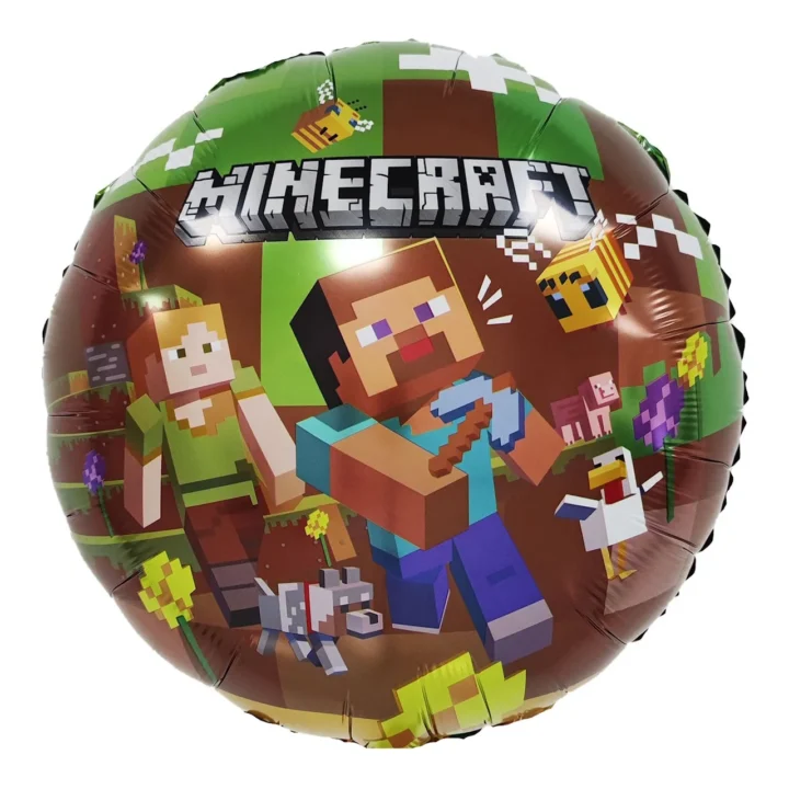 Шар, круг 46 см с рисунком, игра Minecraft