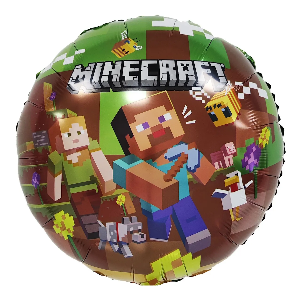 Шар, круг 46 см с рисунком, игра Minecraft