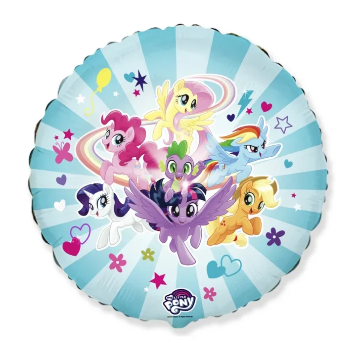 Шар, круг 46 см с рисунком - My Little Pony, голубой