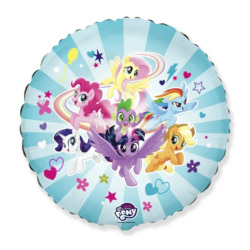 Шар, круг 46 см с рисунком - My Little Pony, голубой
