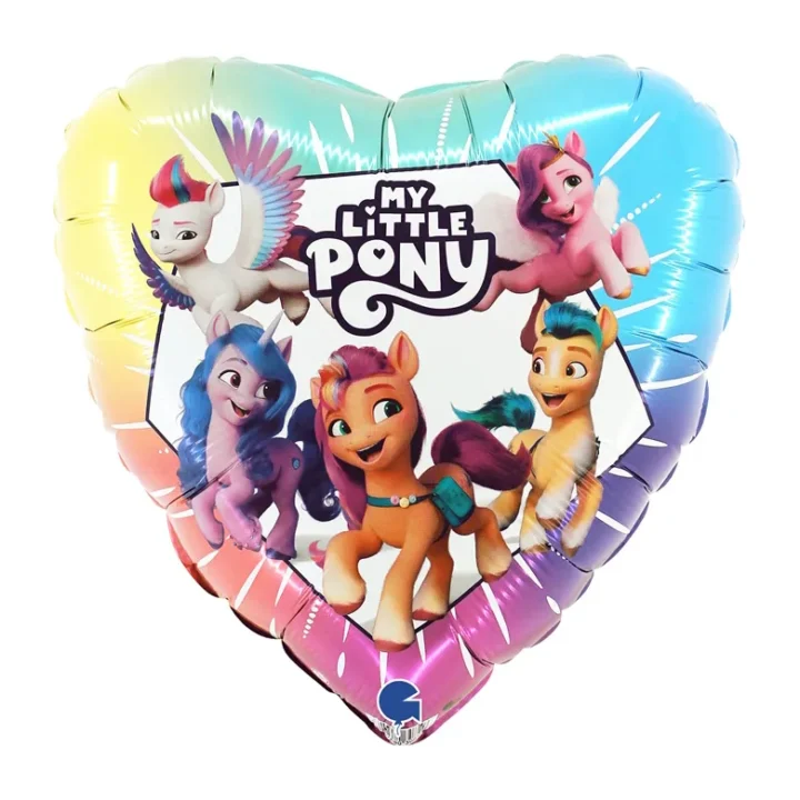 Шар, сердце 46 см с рисунком - My Little Pony